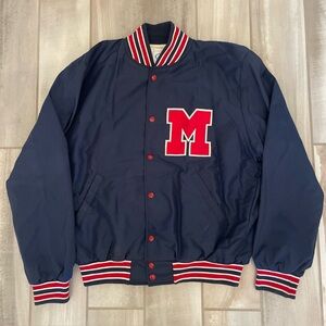 Vintage Ole Miss Variety Letter Bomber Football Jacket Neff Men’s Large USA